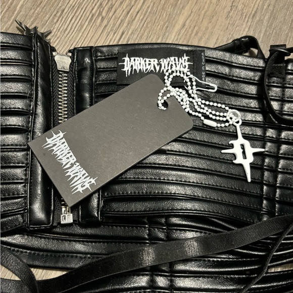 NWT Dolls Kill / Darker Wavs Black Pitch Strappy 3-Piece Lingerie Set - Picture 10 of 10